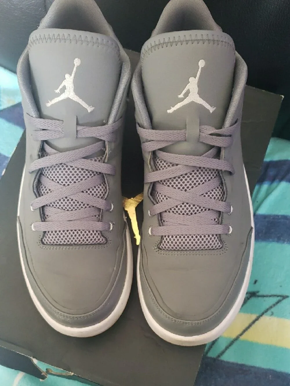 Jordan Flight Origin 3 Cool Grey White Black Box Label - Size 11